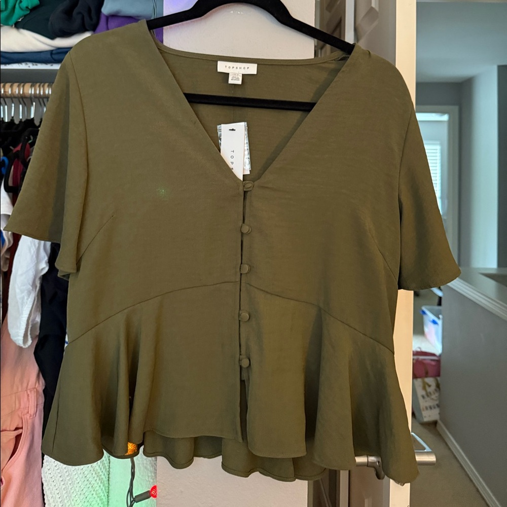 green blouse